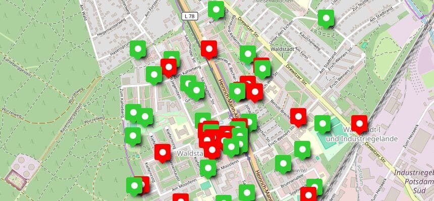 Sprechender Stadtplan Waldstadt